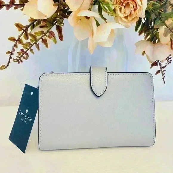 Kate Spade Madison Medium Compact Bifold Wallet Grey - Picture 2 of 4